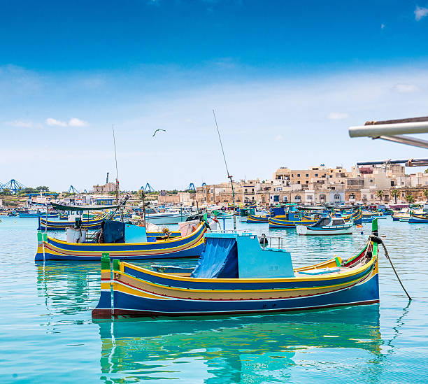 istock boats in Marsaxlokk harbor 479685888