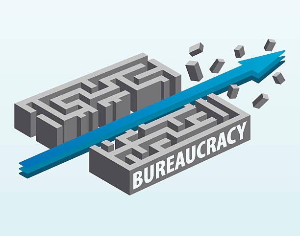 Overcoming Bureaucracy Overcoming Bureaucracy Bureaucracy stock illustrations