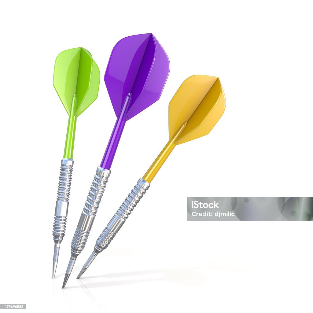 Three darts hitting white board Three darts hitting white board. 3D render illustration, isolated on white. 2015 Stock Photo