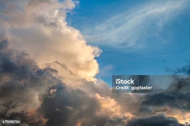 Sky With Clouds And Sun Light Stock Photo - Download Image Now - 2015, Abstract, Backgrounds