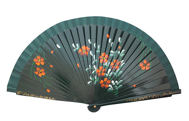 istock green wooden lady fan with a pattern 479698184