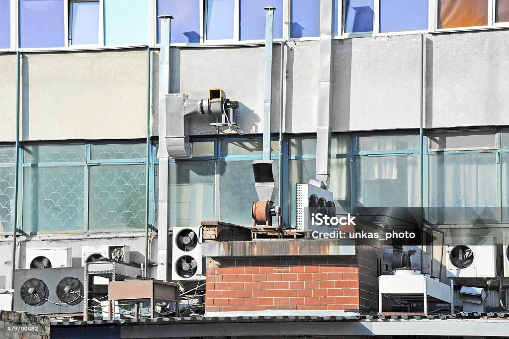 Industrial sistema de ventilación - Foto de stock de 2015 libre de derechos