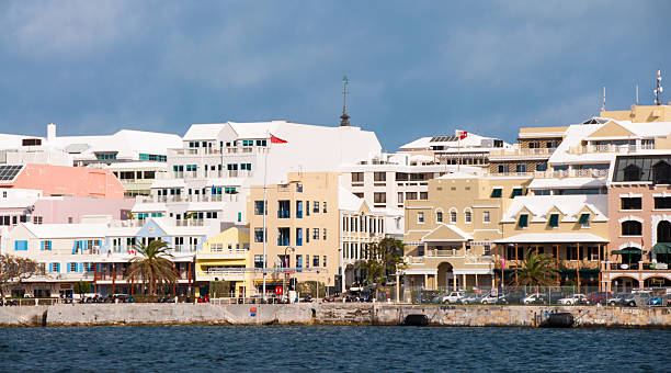 istock Hamilton, Bermuda- view of the waterfront and commericial buildings 479700794