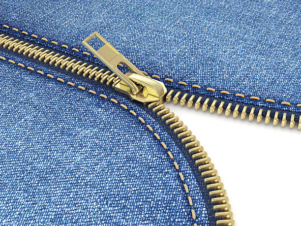 istock Closeup of zipper in blue jeans 479701519