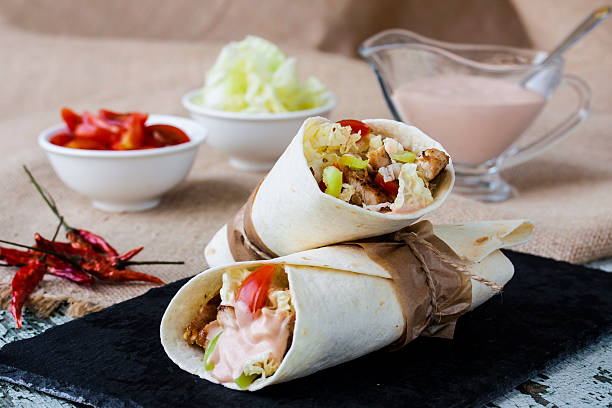 istock tortilla wrap with chicken breast and vegetables 479704616