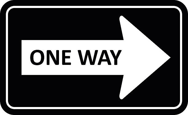illustrations, cliparts, dessins animés et icônes de aller panneau vecteur - one way road sign street single object