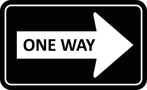 Vector illustration of One Way Sign vector
