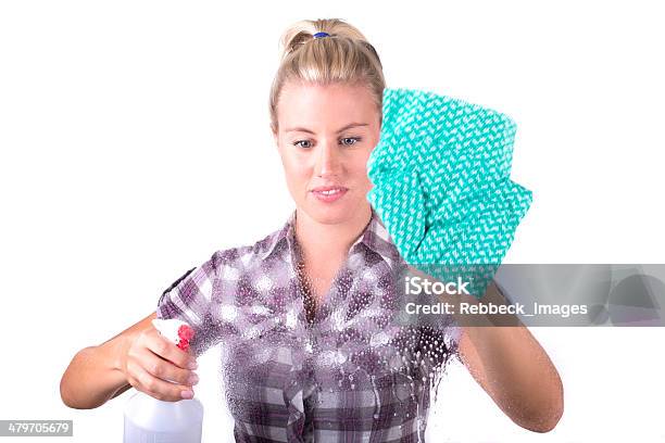 Window Cleaning Stock Photo - Download Image Now - 20-24 Years, Adult, Adults Only