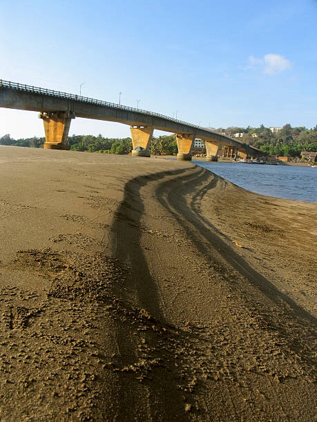 istock bridge behind back water sand, Ratnagiri, Maharasthra, India 479711087
