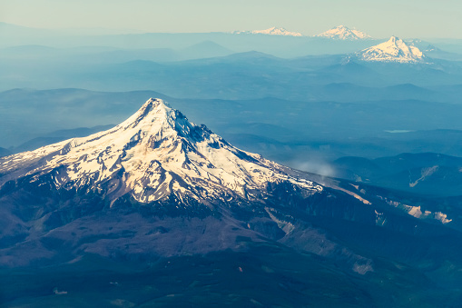 Mt Hood Near Portland, Oregon, Aerial View