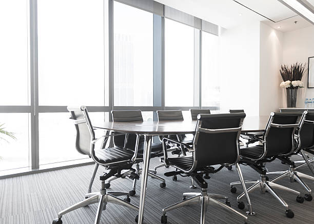 istock Modern office meeting room table and chairs 479713178