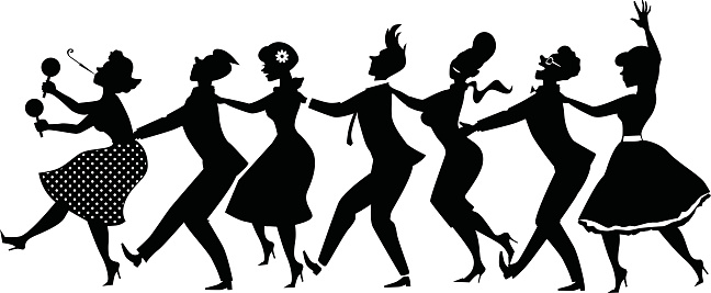 Conga Line Animation Conga Line Silhouette Stock Illustration - Download Image Now - Conga ...