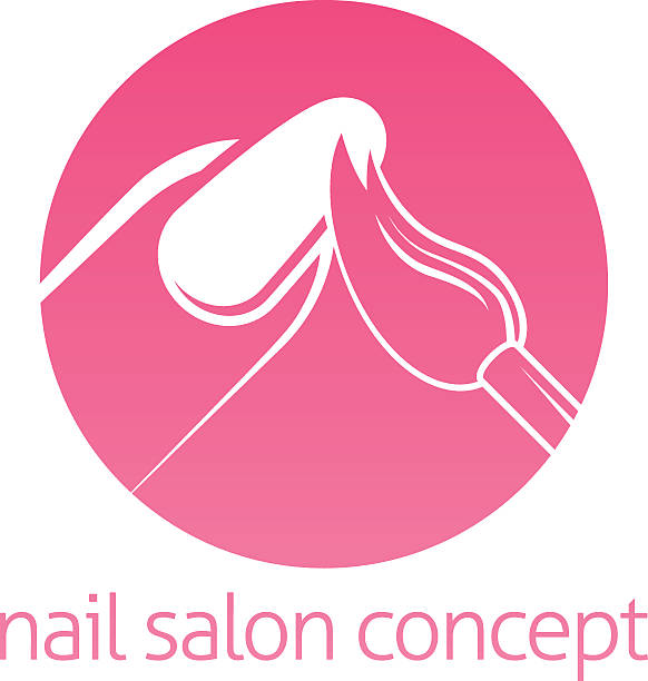 ilustraciones, imágenes clip art, dibujos animados e iconos de stock de técnico concepto de las uñas - salón de belleza para manicura