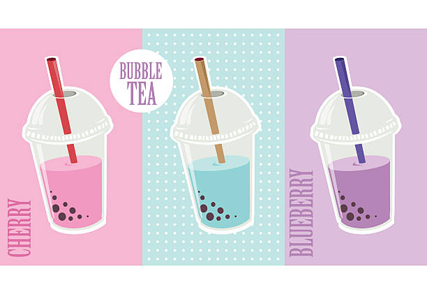 Bubble Tea Stock Illustration - Download Image Now - Bubble Tea, Pink  Color, Purple - iStock