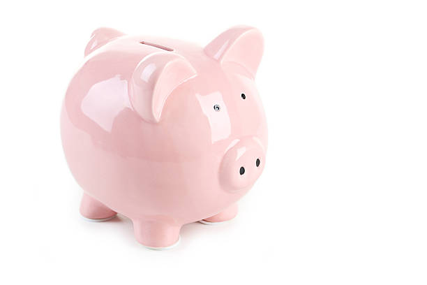 istock Pink piggy bank isolated on a white 479715532