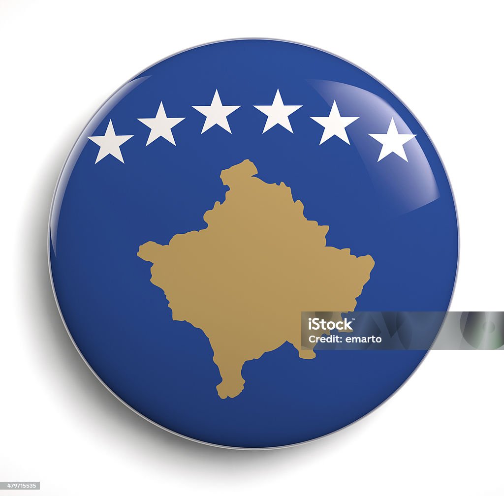 Kosovo flag Kosovo flag icon. Clipping path included. Badge Stock Photo