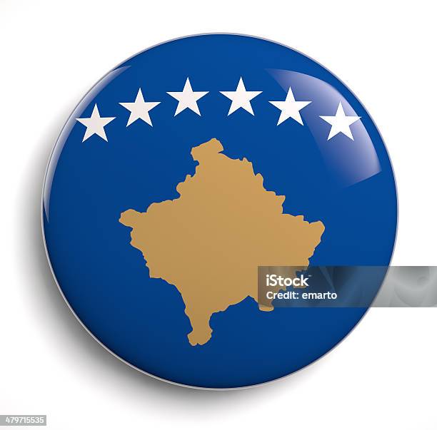 Kosovo Flag Stock Photo - Download Image Now - Badge, Campaign Button, Circle