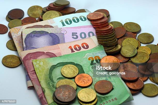 Colour Dollar Coin Cash Of Thailand Money Stock Photo - Download Image Now - Asia, Asian and Indian Ethnicities, Bangkok