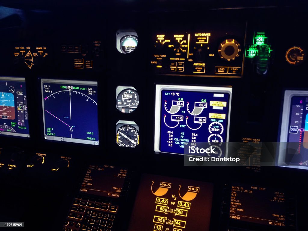Private jet cockpit Aerospace Industry Stock Photo