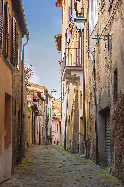 istock Old streets of greenery a medieval Tuscan town. 479717706