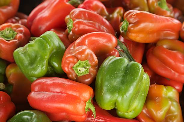 istock Red and green organic peppers 479718412
