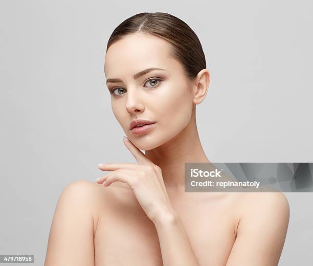 Beautiful Woman With Clean Fresh Skin Stock Photo - Download Image Now - 2015, Adult, Adults Only