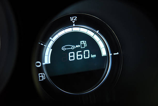 indicatore del livello di piena - gas fuel pump labeling fuel and power generation foto e immagini stock