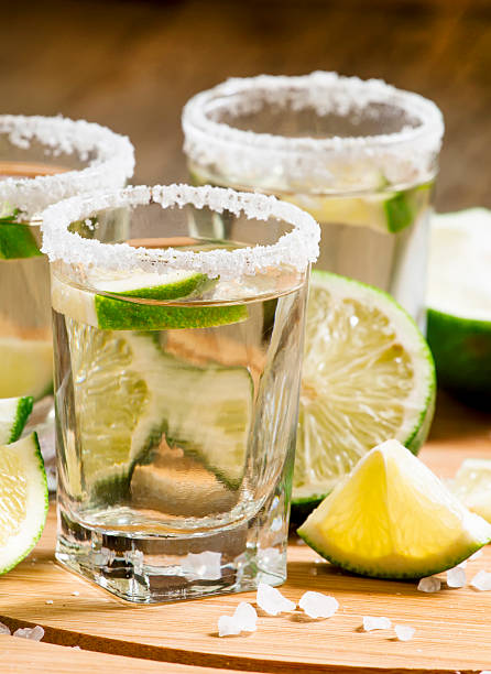 istock Silver Mexican tequila with lime and salt 479723944
