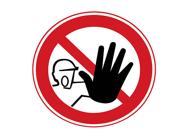 Forbidden sign on the white background stock photo