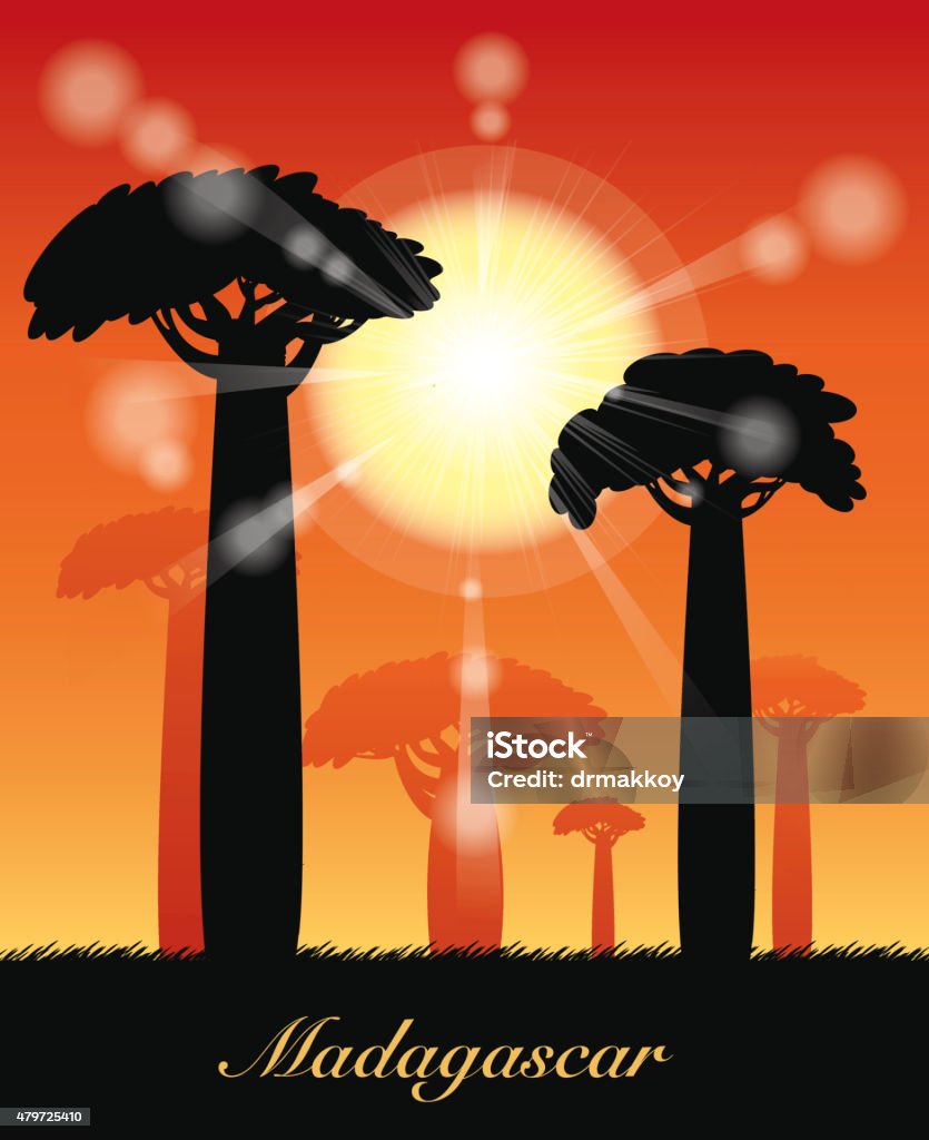 Baobab - arte vectorial de Baobab libre de derechos