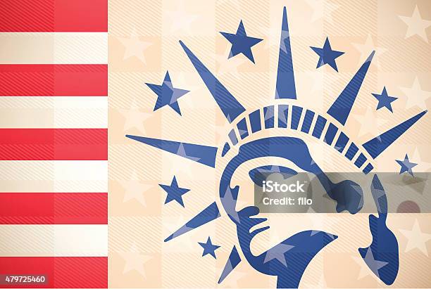 Statue Of Liberty Background Stock Illustration - Download Image Now - Statue of Liberty - New York City, Vector, Freedom