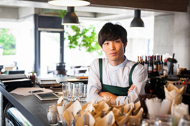 istock Portrait of handsome asian bartender 479726070