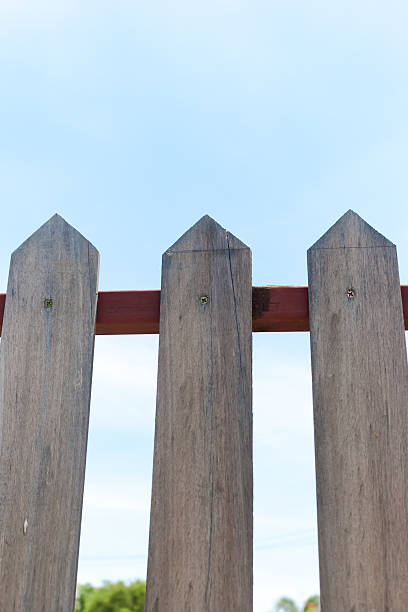 istock Real brown Wooden fence 479726246