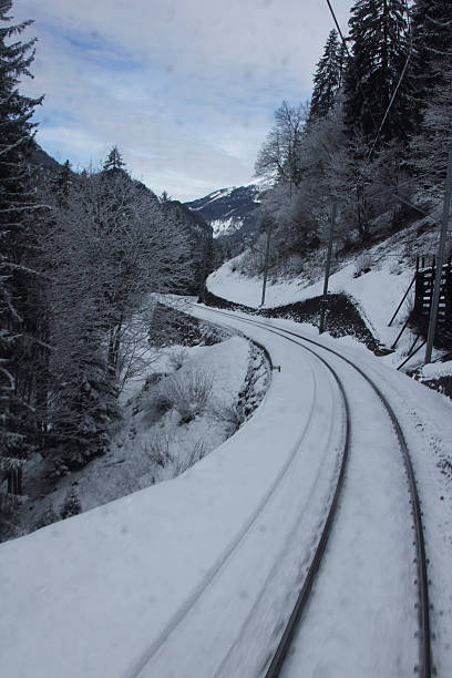 istock Swiss railway with an amazing nature view and mountains 479728109