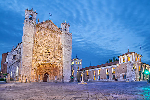 San Pablo Church in the evening, Valladolid stock photo