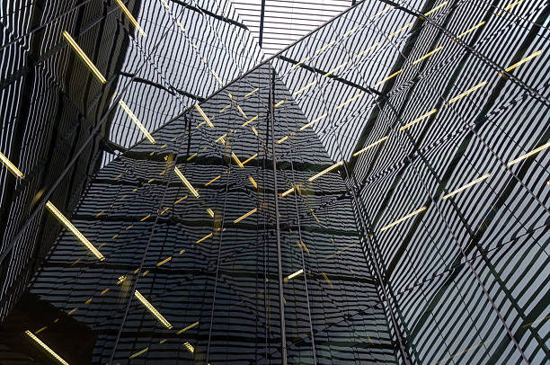 Abstract building reflections stock photo