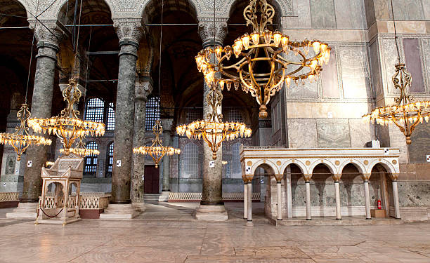 Hagia Sophia in Sultanahmet district, Istanbul. Turkey. stock photo