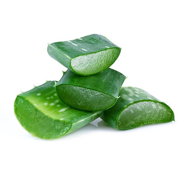istock Aloe Vera Leaf and Slices isolated on White Background 479741096