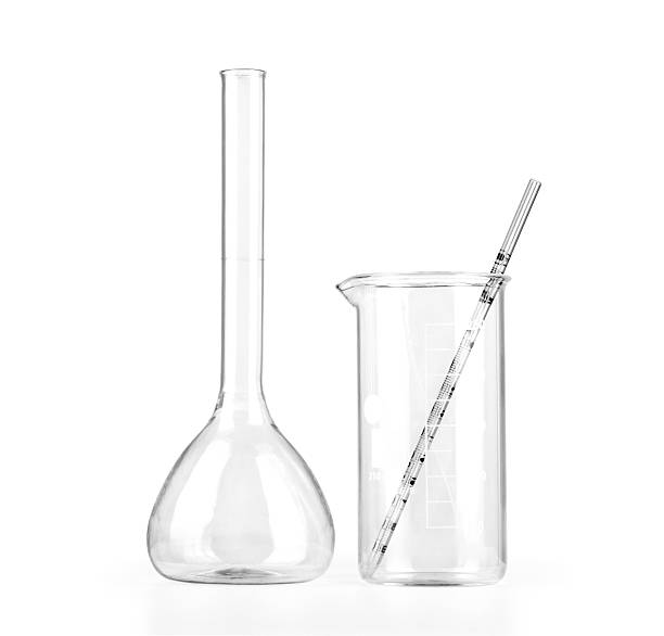 vide verrerie de laboratoire - laboratory glassware beaker flask glass photos et images de collection