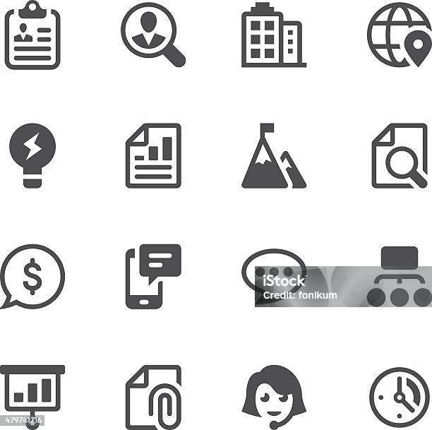 Business Icon Set Stock Illustration - Download Image Now - Résumé, 2015, Adult