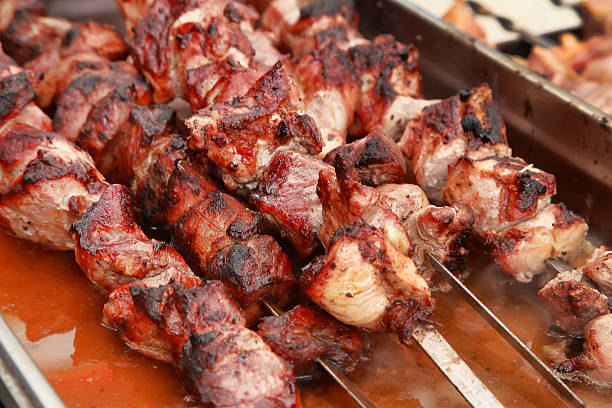 istock The Caucasian shish kebab on skewers 479752854