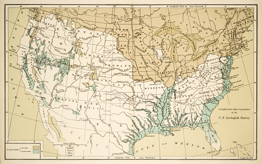 Geological map of the Unites States
