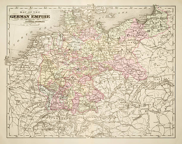 istock Map of the German Empire 1894 479758456