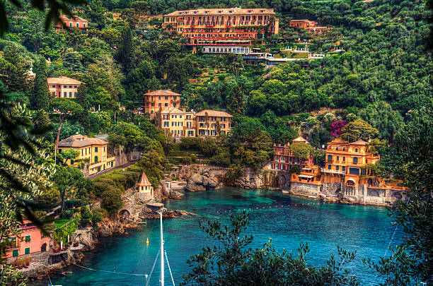 Portofino seaside Seaside Villas near Portofino, Italy portofino photos stock pictures, royalty-free photos & images