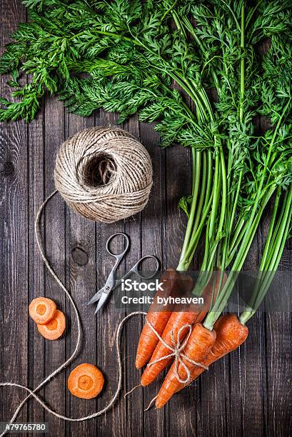 Carrot Bunch Stock Photo - Download Image Now - 2015, Agriculture, Backgrounds