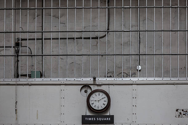 innen alcatraz - alcatraz island prison penitentiary officer stock-fotos und bilder