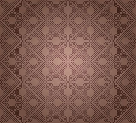 Wallpaper vintage brown color. Asian style texture: Chinese, Japanese, Indian.  modern texture, geometric tiles, wallpaper pattern, background in retro style for your design placard, book, cover, design poster, invitation, wallpaper for wall, vector illustration