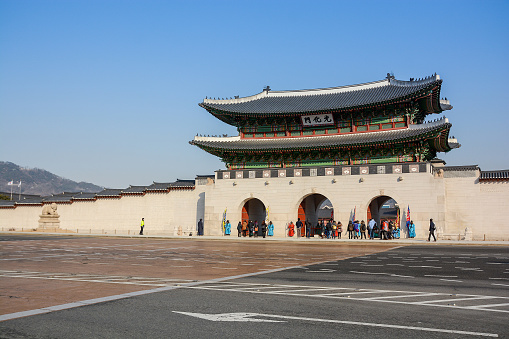 Gate of Gyeongbokgung Palace in Seoul, South Korea