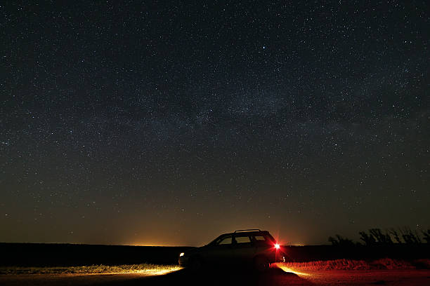 istock The car with the headlights switched 479771868