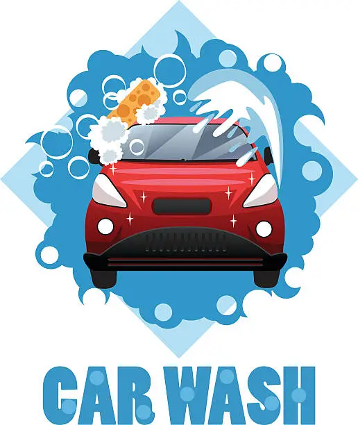 Vector illustration of Car Wash Poster